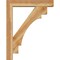 Ekena Millwork Merced Block Rough Sawn Bracket w/ Offset Brace, Western Red Cedar, 6"W x 30"D x 38"H BKT0604X30X38MRC05RWR - alternate 2